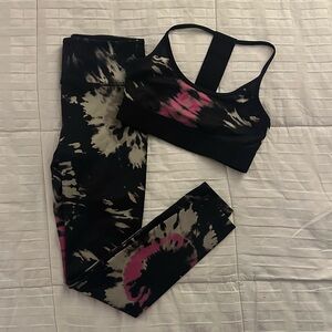 Tie-Dye Sports Bra and Leggings Set